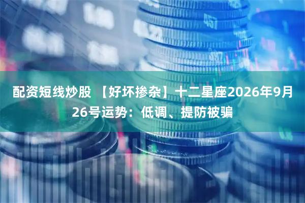 配资短线炒股 【好坏掺杂】十二星座2026年9月26号运势：低调、提防被骗